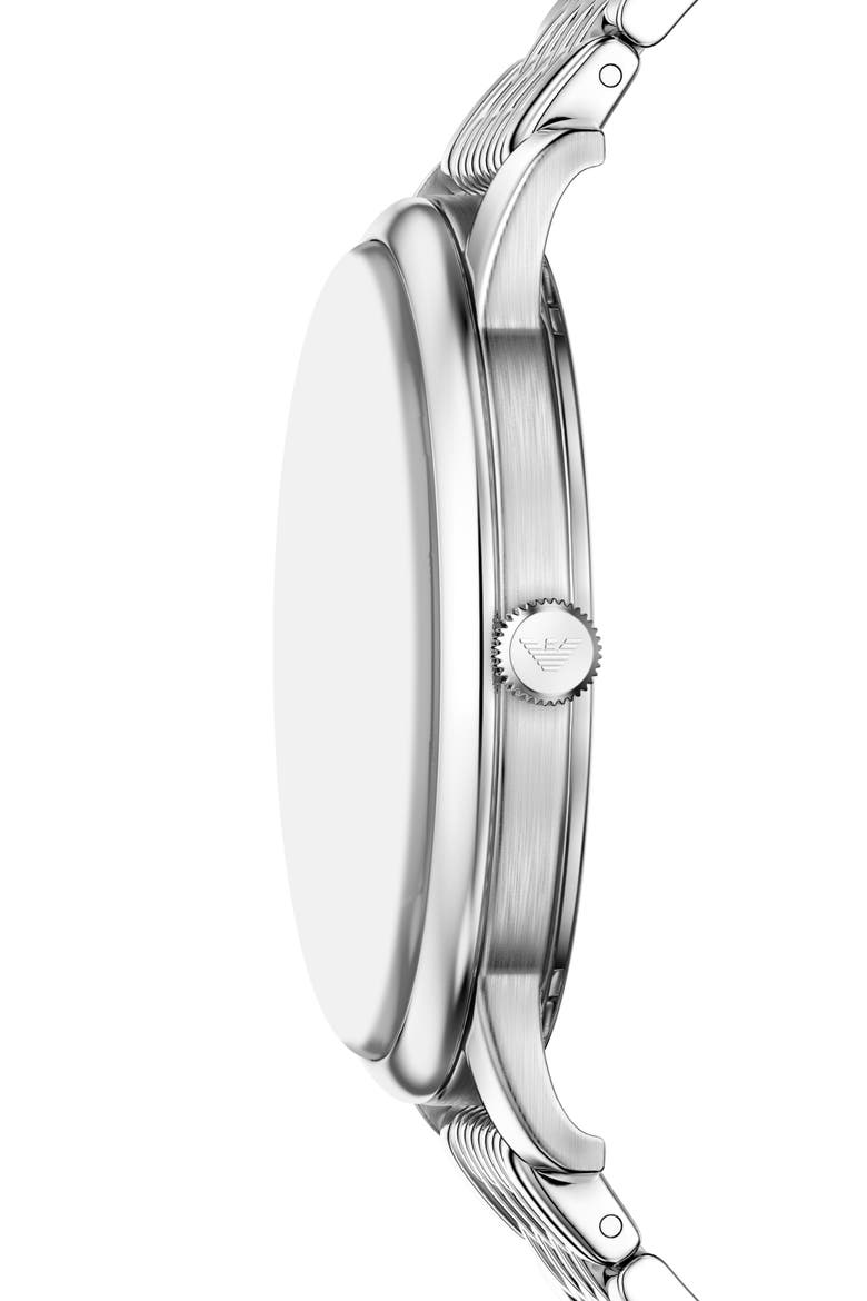 Minimalist Bracelet Watch Set, 42mm, Alternate, color, SILVER