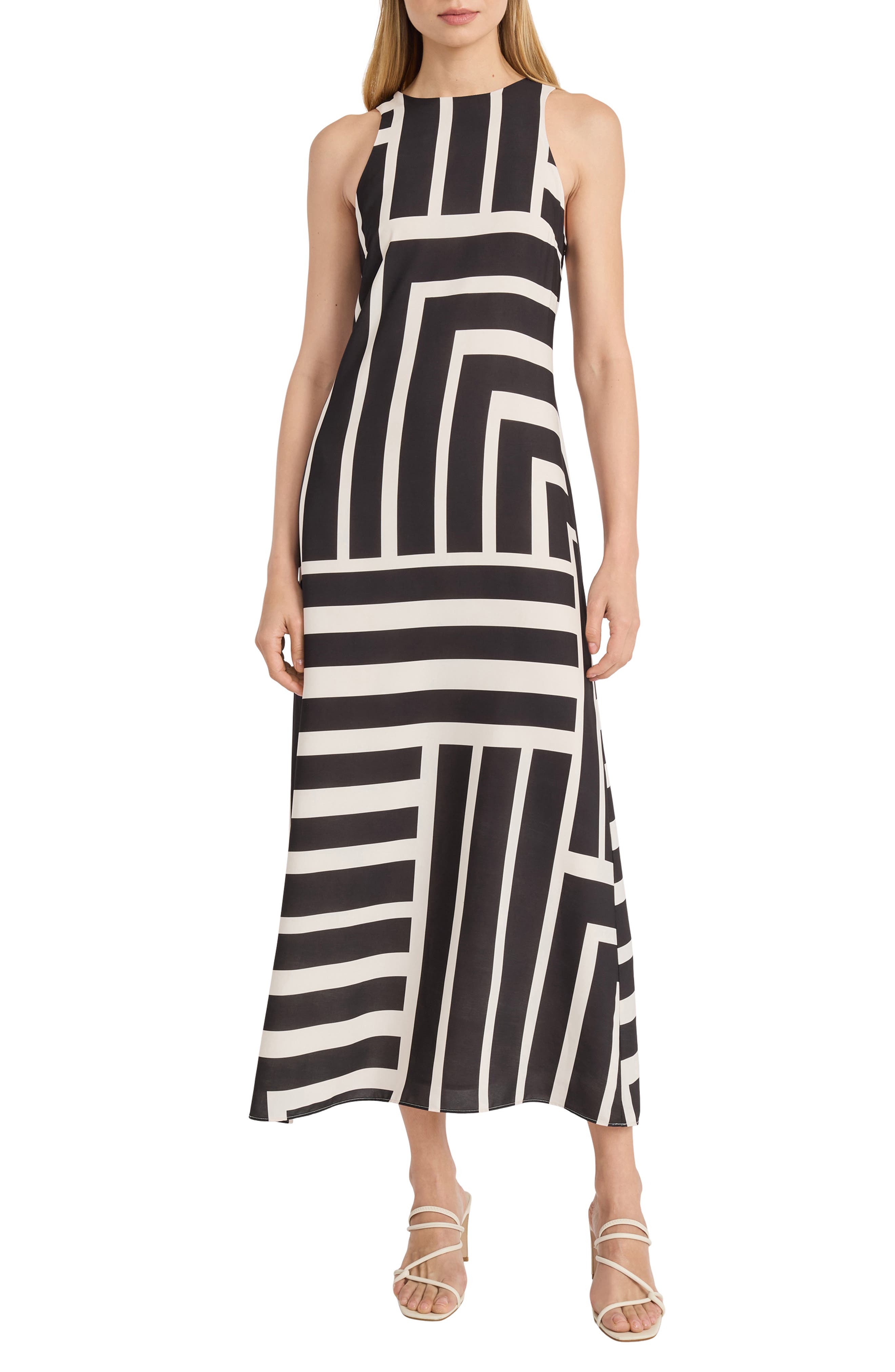 DONNA MORGAN FOR MAGGY Stripe Maxi Dress