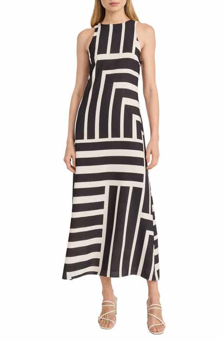 DONNA MORGAN FOR MAGGY Stripe Maxi Dress