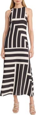 DONNA MORGAN FOR MAGGY Stripe Maxi Dress