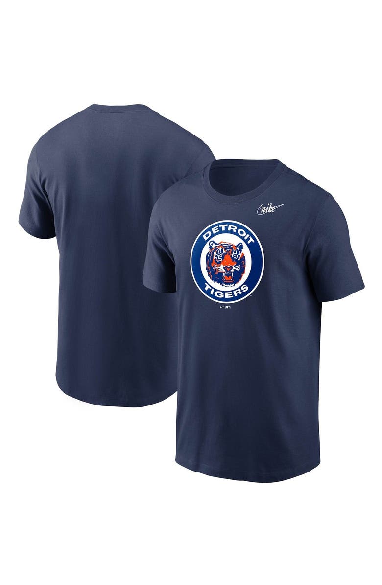 Nike Men's Nike Navy Detroit Tigers Cooperstown Collection Logo T-Shirt, Main, color, 
