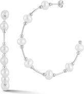 CHLOE AND MADISON Pearl Hoop Earrings