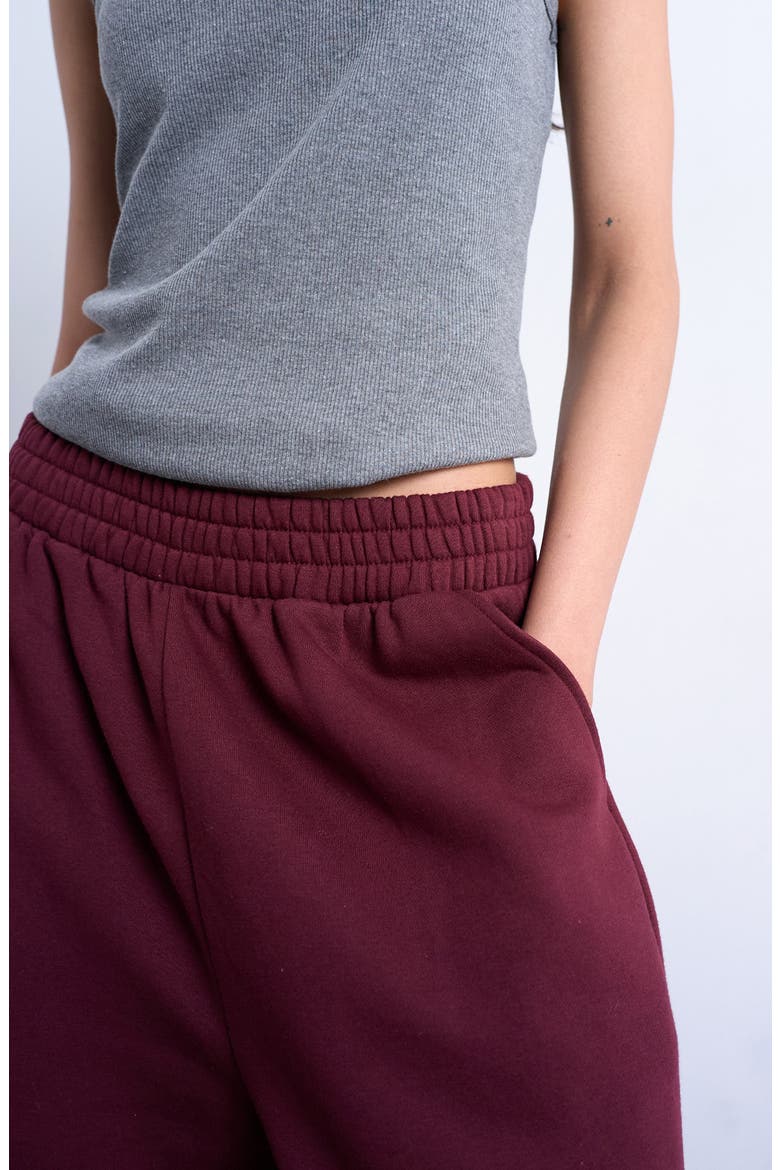 Straight Leg Sweatpants, Alternate, color, BURGUNDY