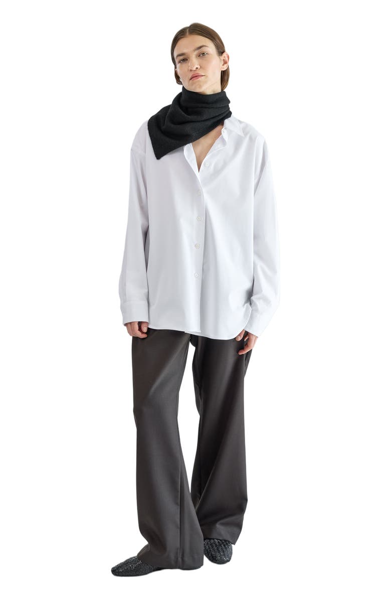 Almina Concept Triangle Neck Scarf, Alternate, color, Black