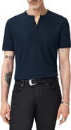 John Varvatos Egon Texture Knit Short Sleeve Henley