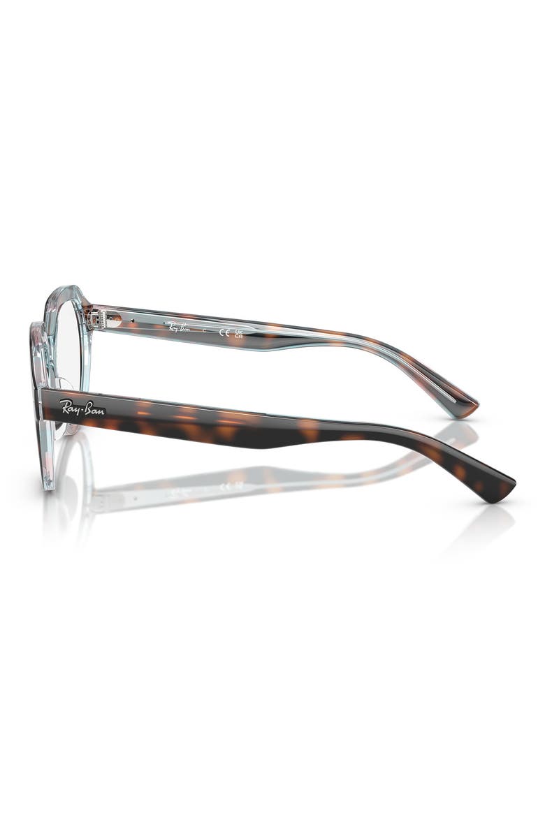 49mm Gina Square Optical Glasses, Alternate, color, DARK HAVANA