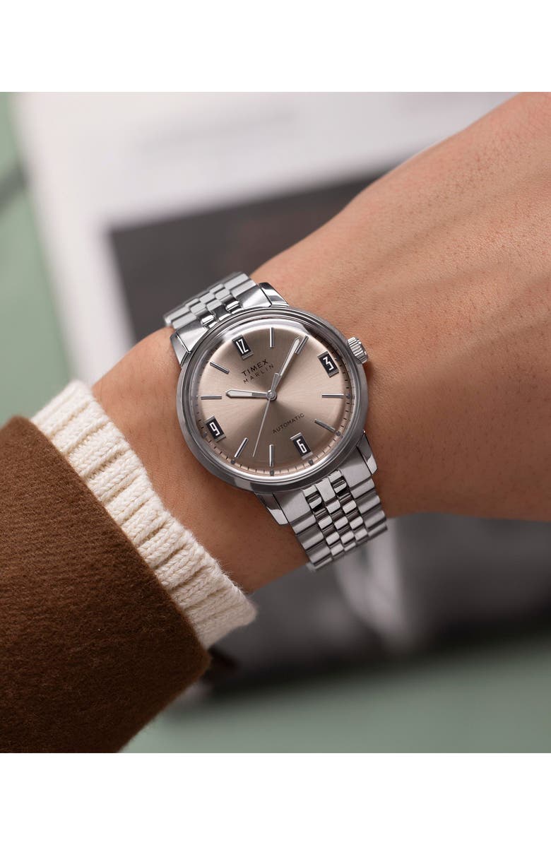 Timex<sup>®</sup> Marlin Automatic Bracelet Watch, 40mm, Alternate, color, Stainless Steel