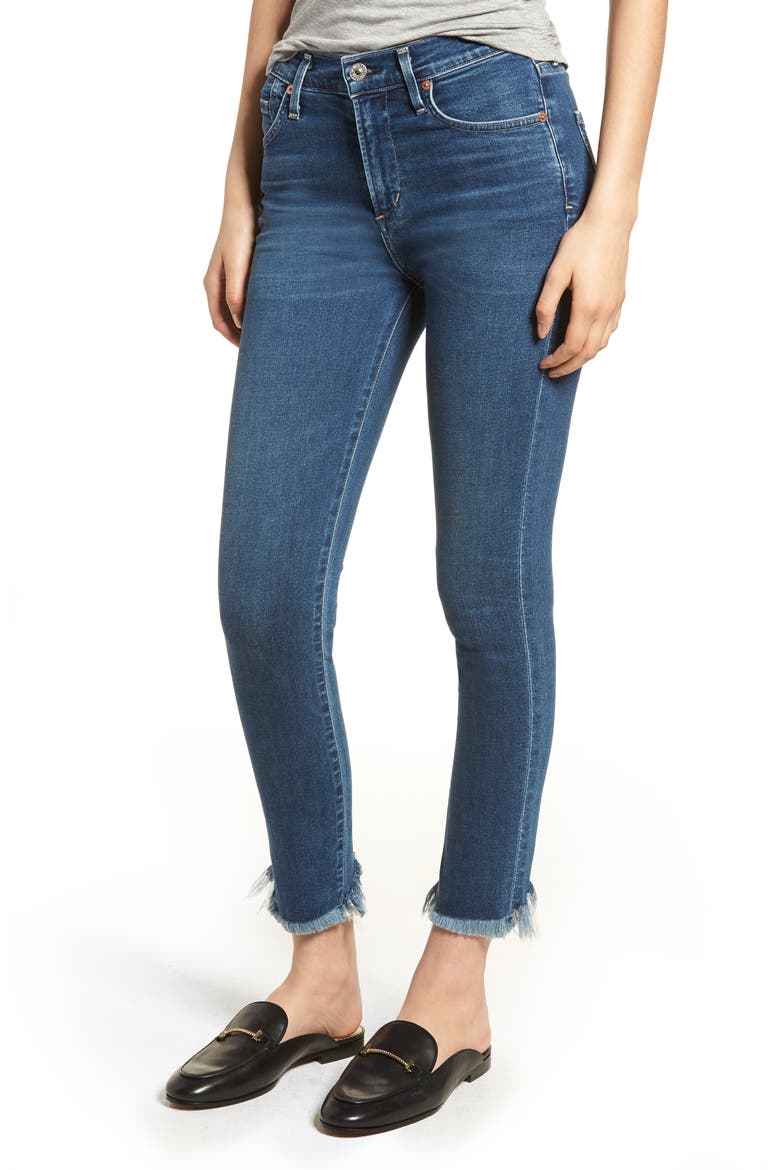 Rocket High Waist Crop Skinny Jeans, Main, color, FREQUENCY