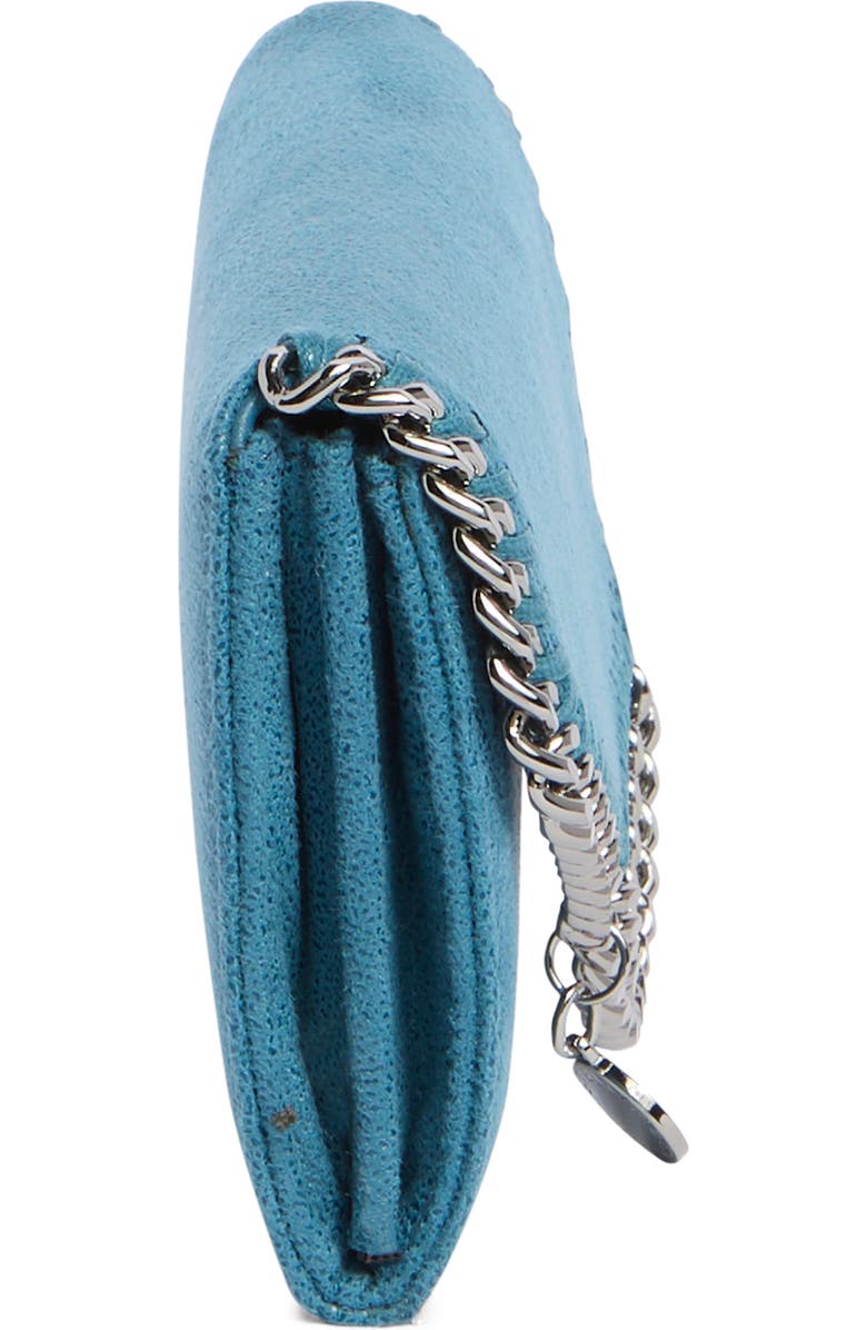 Stella McCartney Mini Falabella Metallic Wallet, Alternate, color,