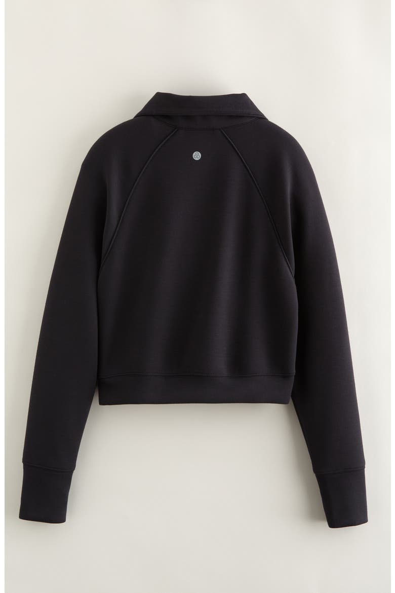 Kids' Varsity Track Half Zip Pullover, Alternate, color, BLACK