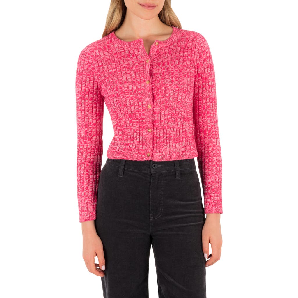 Hurley Day Trip Rib Cardigan In Pink