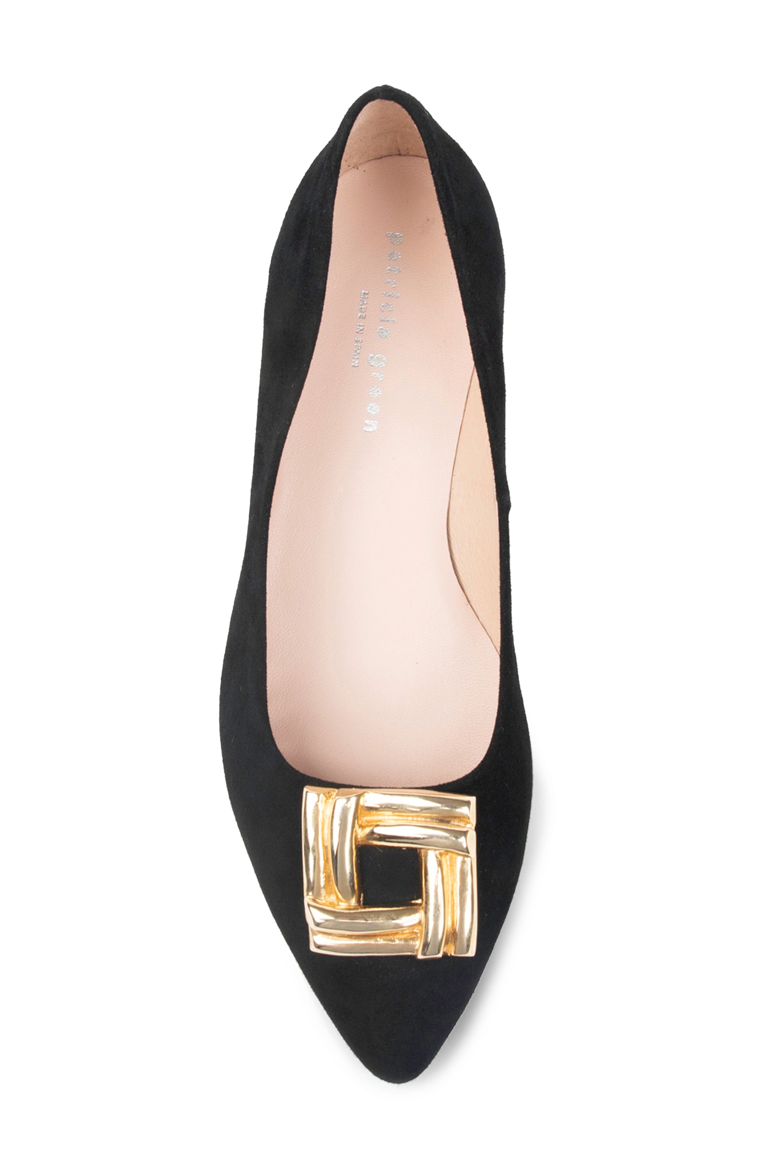 patricia green Bella Flat, Alternate, color, Black Suede