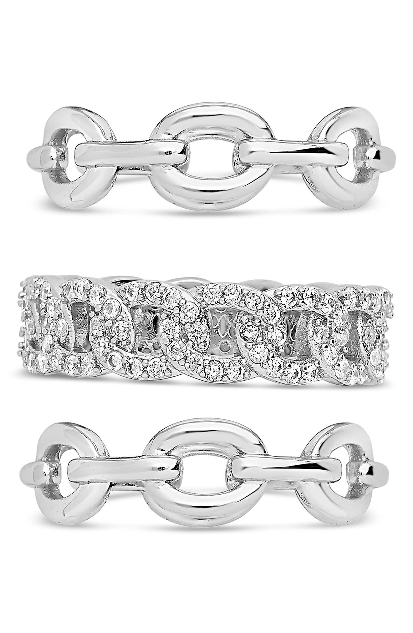 Sterling Forever Set of 3 Stacking Rings (Women) | Nordstrom