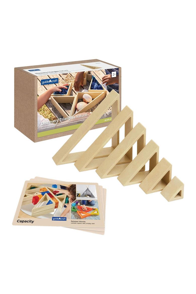 Discovery Triangles - Natural - 6 Pieces, Main, color, Beige