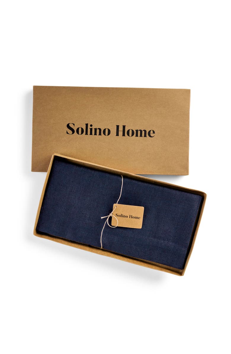 Solino Home Linen Table Throw - Athena, Alternate, color, Chambray Navy