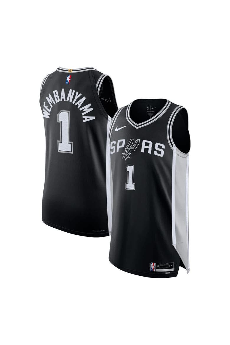 Men's Nike Victor Wembanyama Black San Antonio Spurs Authentic Jersey - Icon Edition, Alternate, color, Black