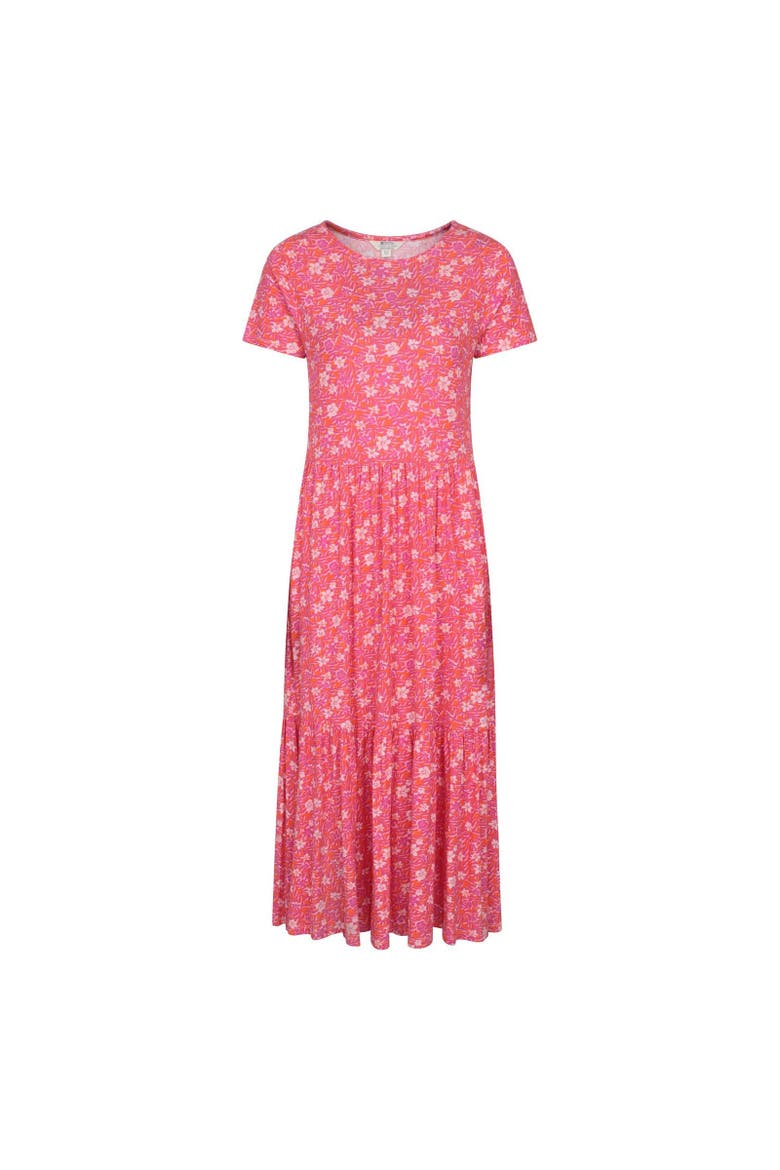 Sardinia Floral Tiered Dress, Main, color, Bright Pink