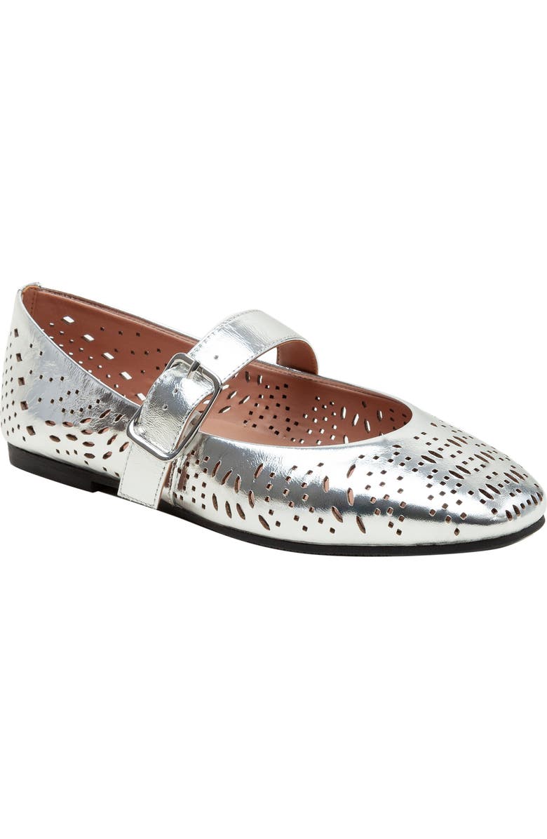 Linea Paolo Miller Mary Jane Flat, Main, color, Silver