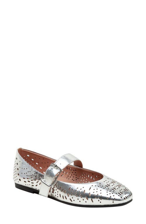 Linea Paolo Miller Mary Jane Flat In Silver