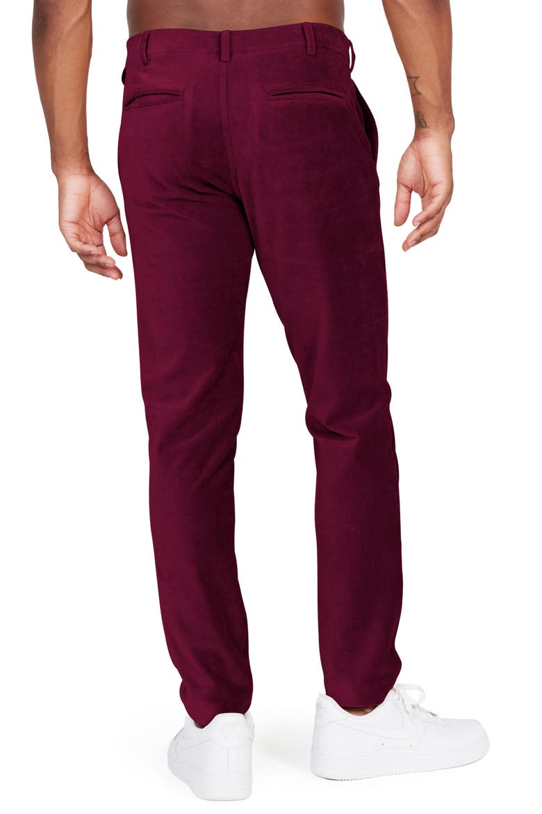 Collins Corduory Golf Pants, Alternate, color, BURGUNDY