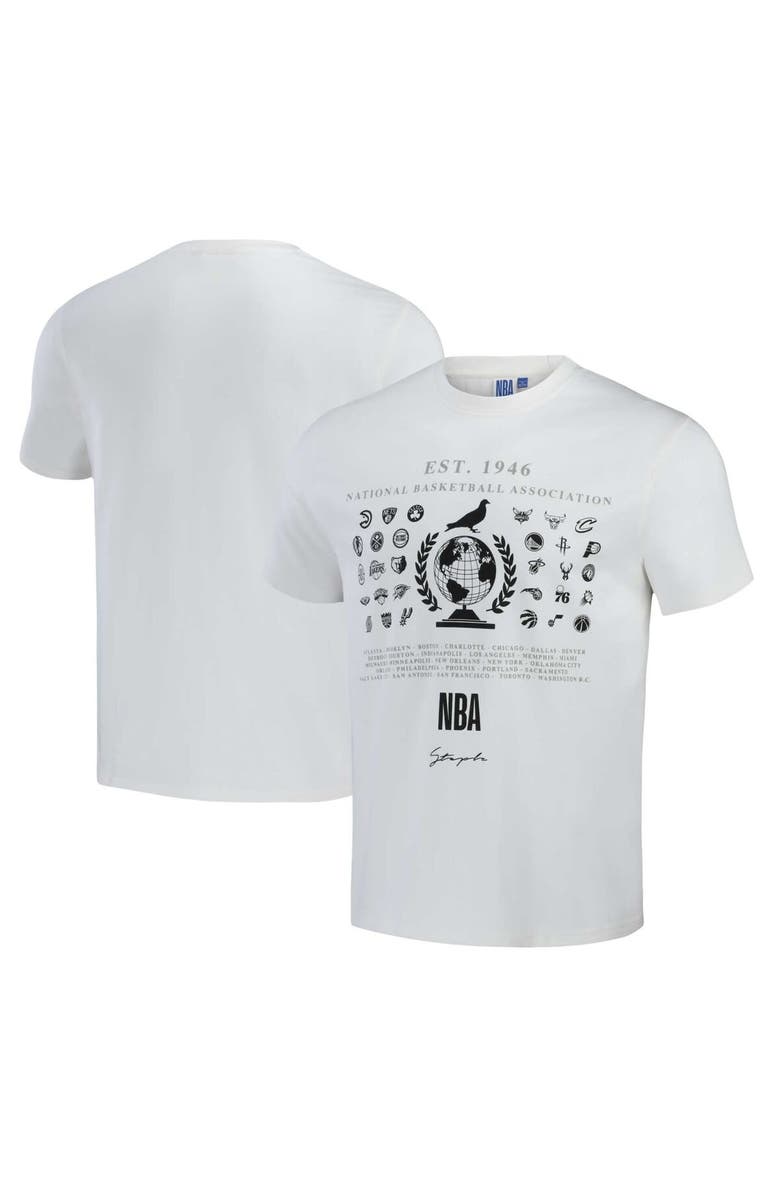 STAPLE Men's NBA x Staple Cream All Teams Origins T-Shirt, Main, color, 
