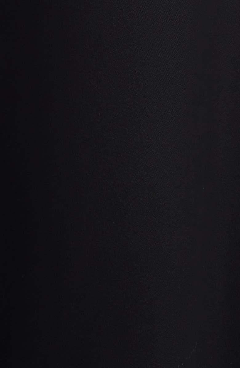 McQueen Chain Mail Open Back Satin Gown, Alternate, color, Black