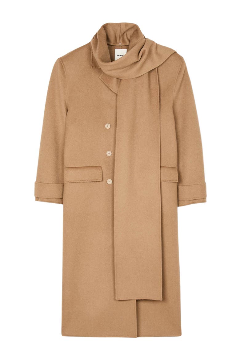 Oversized wool coat, Alternate, color, Camel