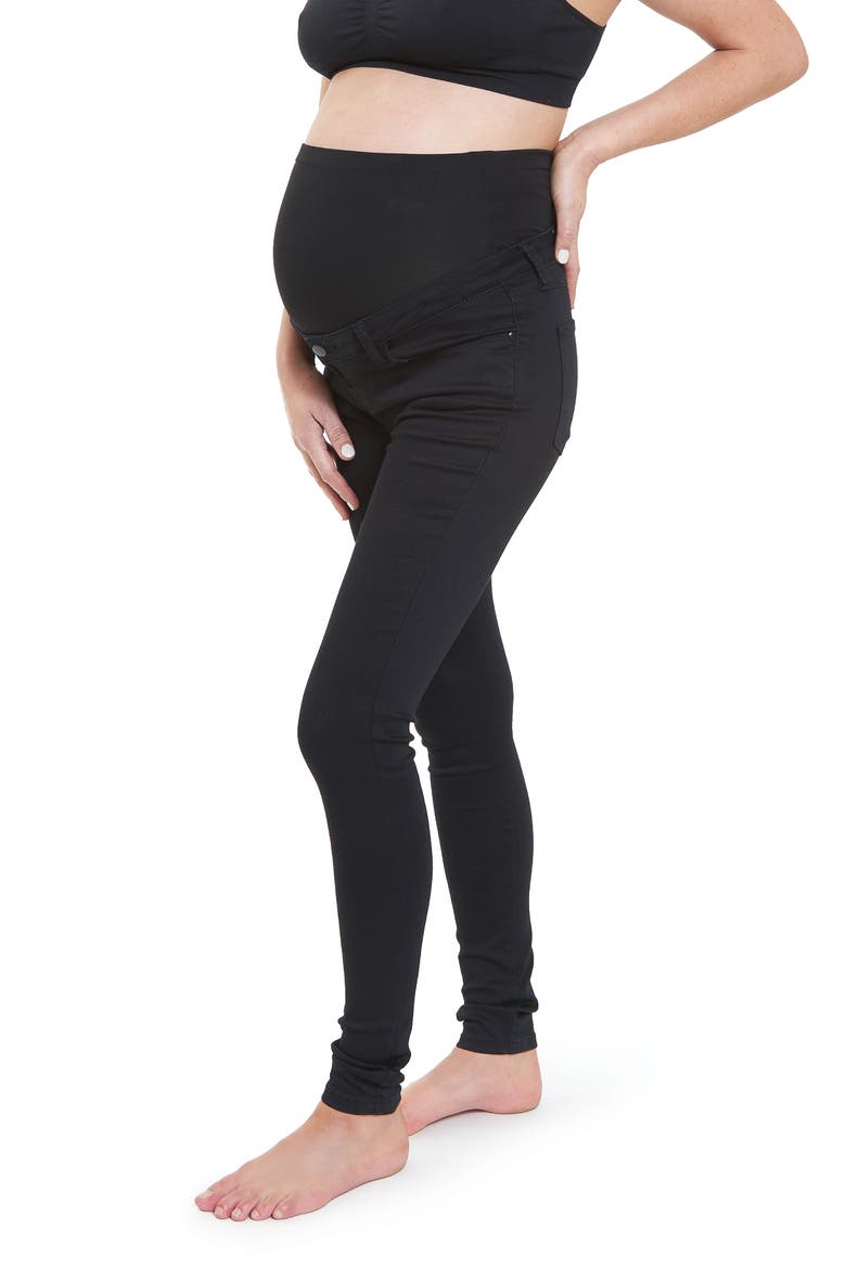Rebel Skinny Leg  Maternity Denim Jegging, Alternate, color, Black