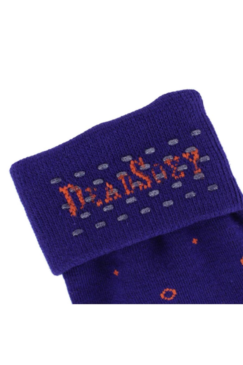 Men's Distinctive Dot Mid-Calf Premium Novelty Dress Socks, Alternate, color, Purple