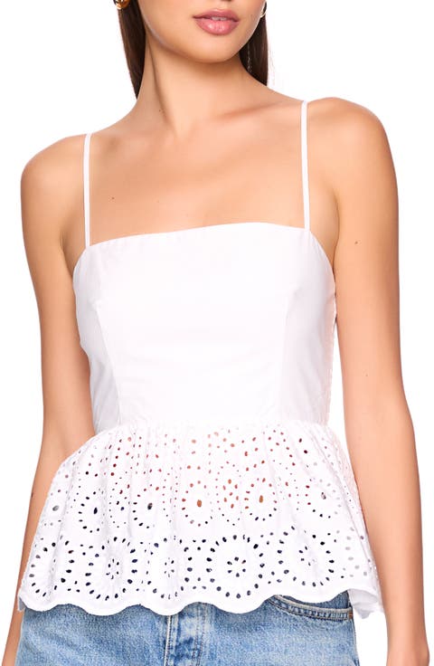 Embroidered Eyelet Cotton Camisole
