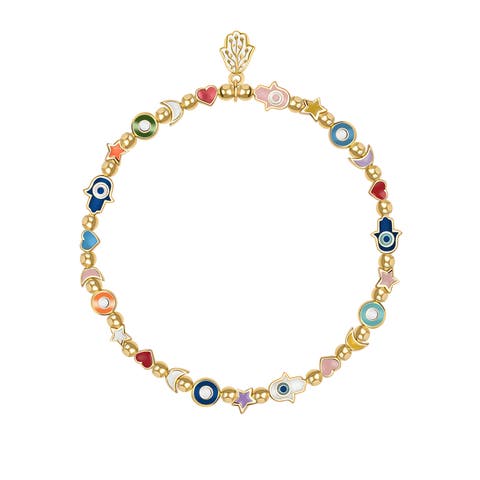 Spiritual Blessings - Enamel Multi Charm Bracelet