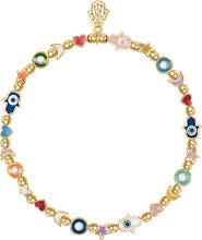 Karma and Luck Spiritual Blessings - Enamel Multi Charm Bracelet