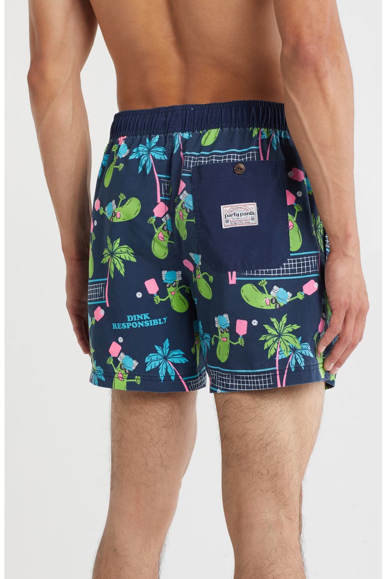 Dink Responsibly Swim Trunks, Alternate, color, NAVY BLUE