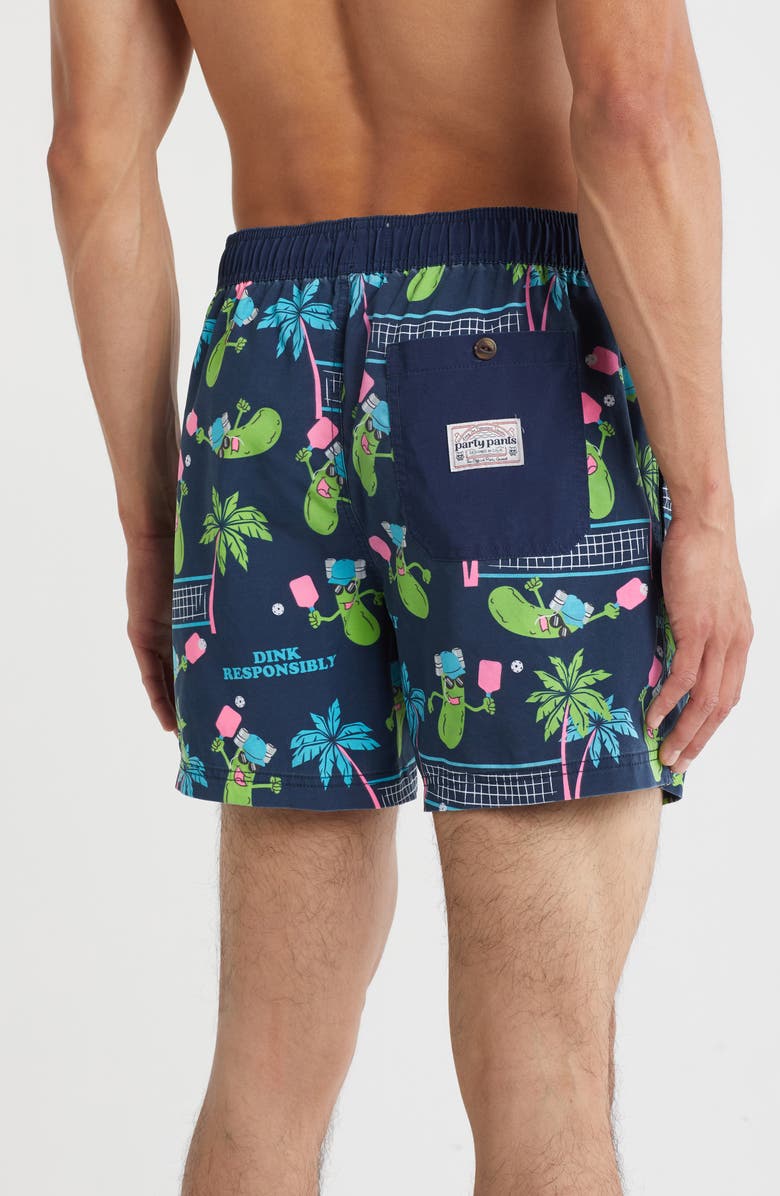 Party Pants Dink Responsibly Swim Trunks, Alternate, color, Navy Blue
