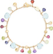 Marco Bicego Paradise Blue Topaz & Mixed Semiprecious Stones Single Strand Bracelet