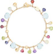 Marco Bicego Paradise Blue Topaz & Mixed Semiprecious Stones Single Strand Bracelet
