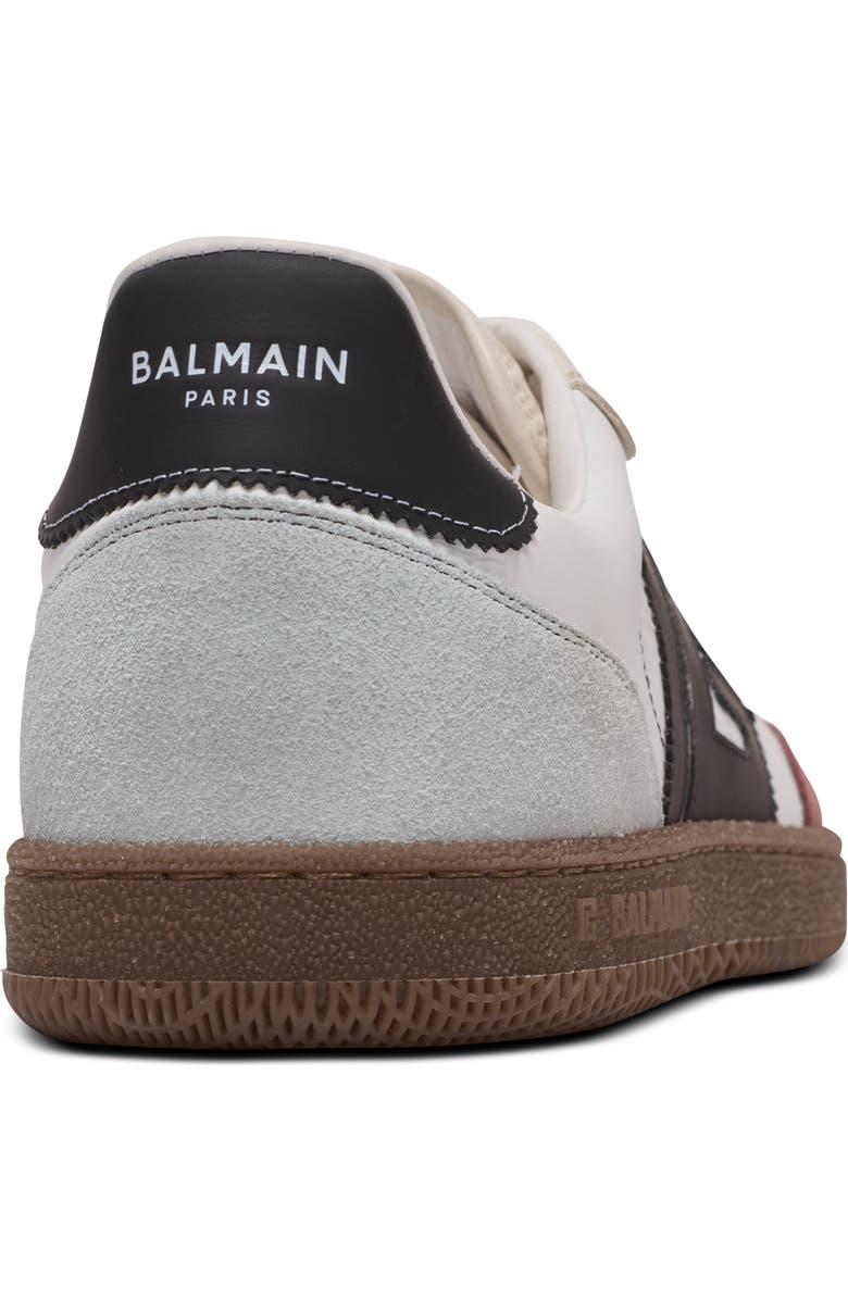Balmain Swan Low Top Sneaker, Alternate, color, Gl0 White/ Burgundy