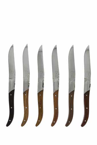 FRENCH HOME Laguiole Connoisseur 6-Piece Assorted Wood Steak Knife Set