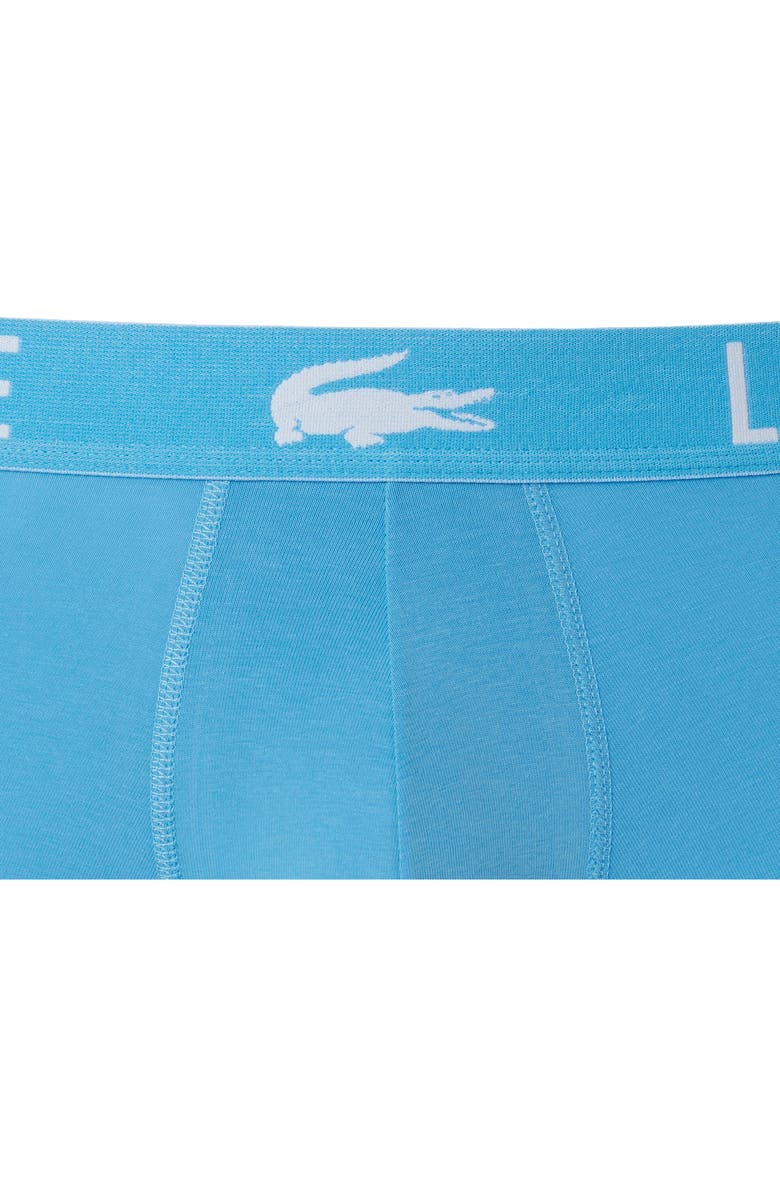 Lacoste Essential Assorted 3-Pack Stretch Cotton Boxer Briefs, Alternate, color, Argentine Blue/ Captain