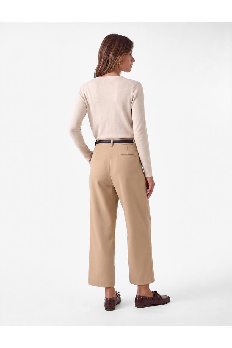 Belted Barrel Fit Pants, Alternate, color, BEIGE