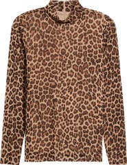 Anne Klein Long Sleeve Mock Neck Top