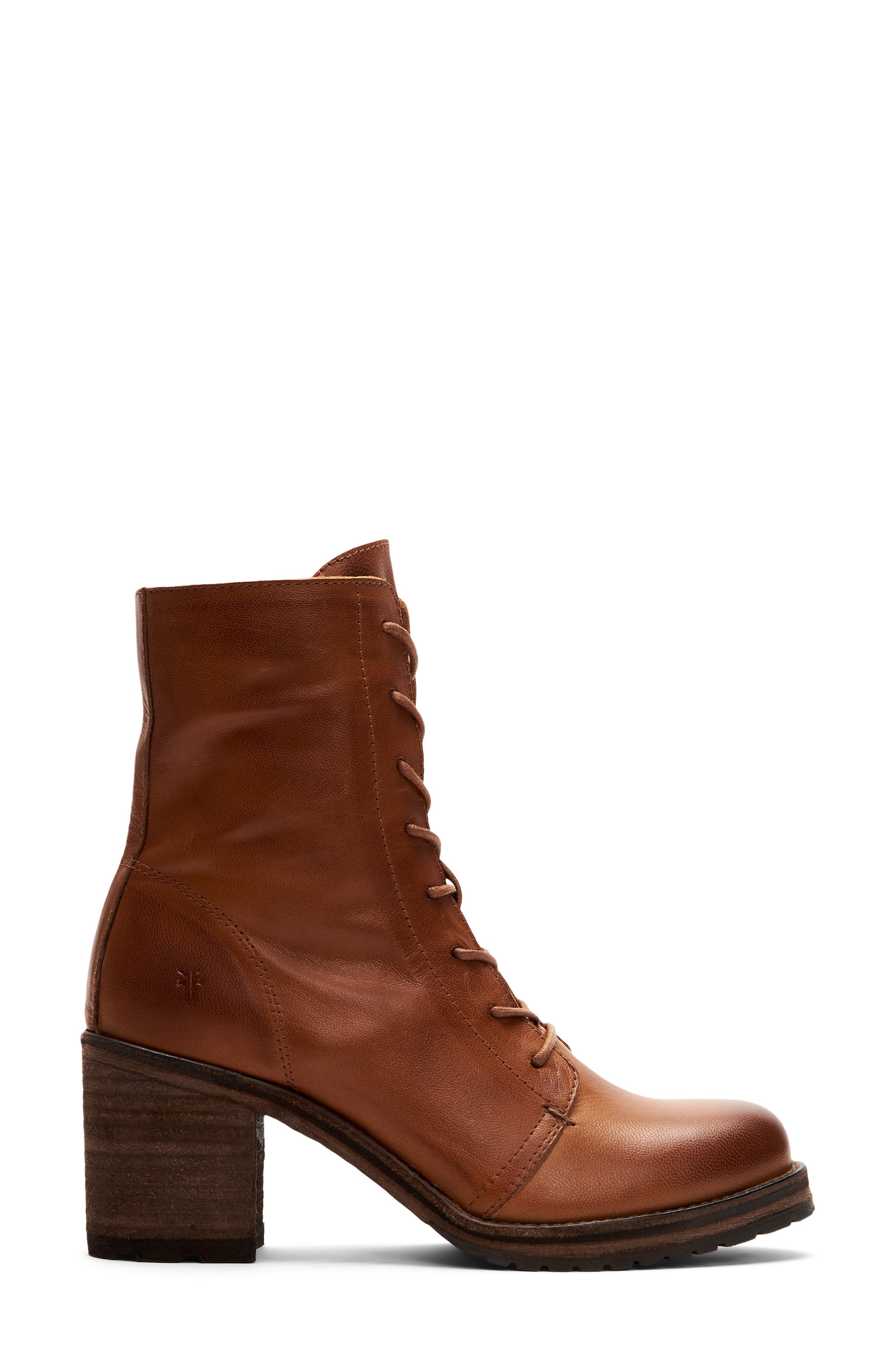 Karen Combat Boot, Alternate, color, COGNAC LEATHER