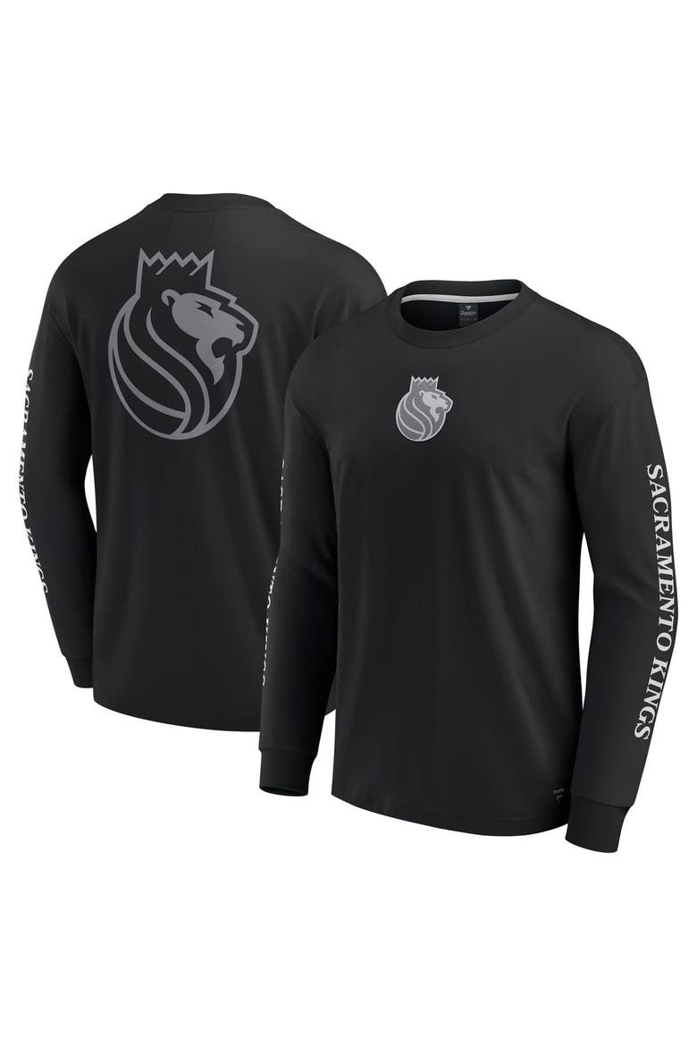 Men's Fanatics Black Sacramento Kings Elements Strive Long Sleeve T-Shirt, Main, color, Black