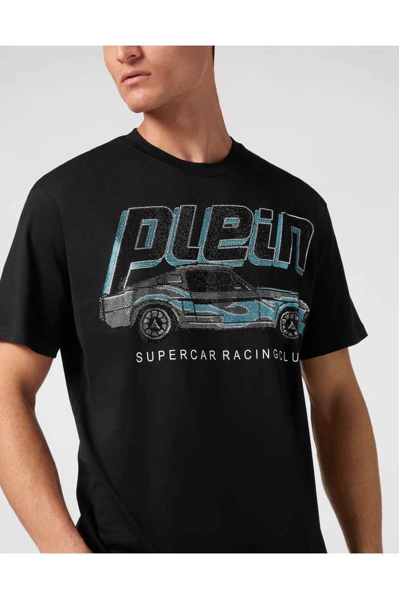 Jersey T-Shirt Round Neck Ss Cars Racing Men, Alternate, color, black