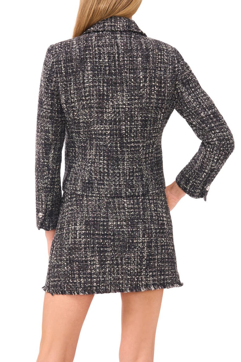 Tweed Crop Blazer, Alternate, color, CHARCOAL