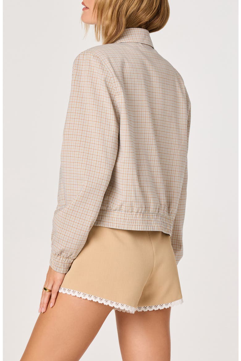 Reid Check Stretch Zip Jacket, Alternate, color, BROWN BLUE PLAID