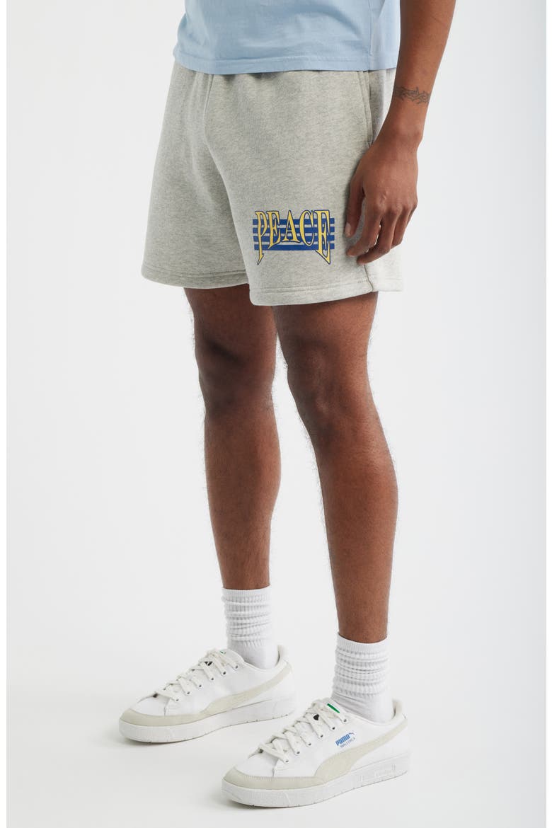 Seventies Graphic Sweat Shorts, Alternate, color, ASH