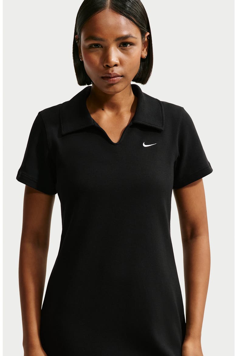 Polo Dress, Alternate, color, BLACK/ WHITE