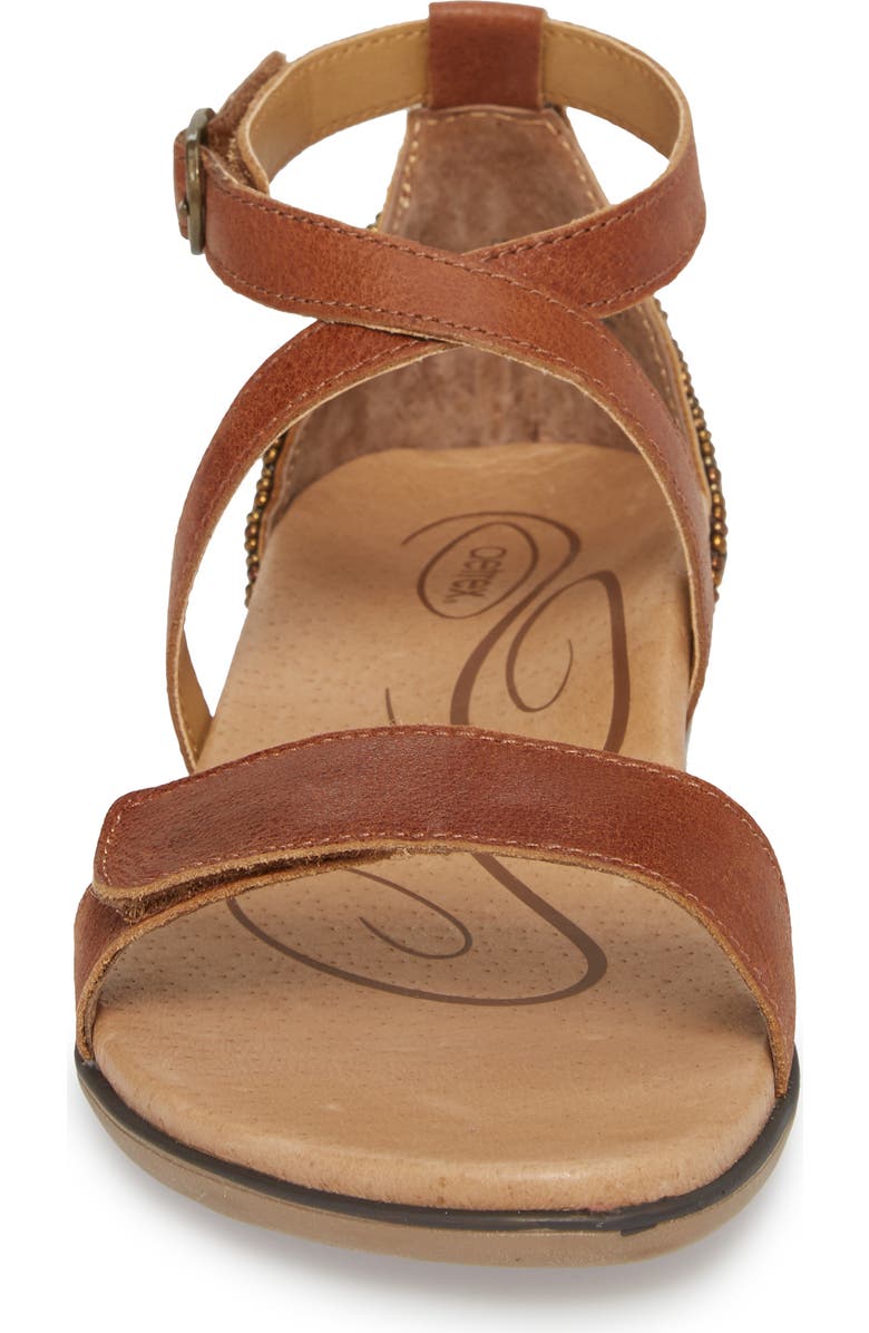 Aetrex Brenda Embellished Cross Strap Sandal, Alternate, color,