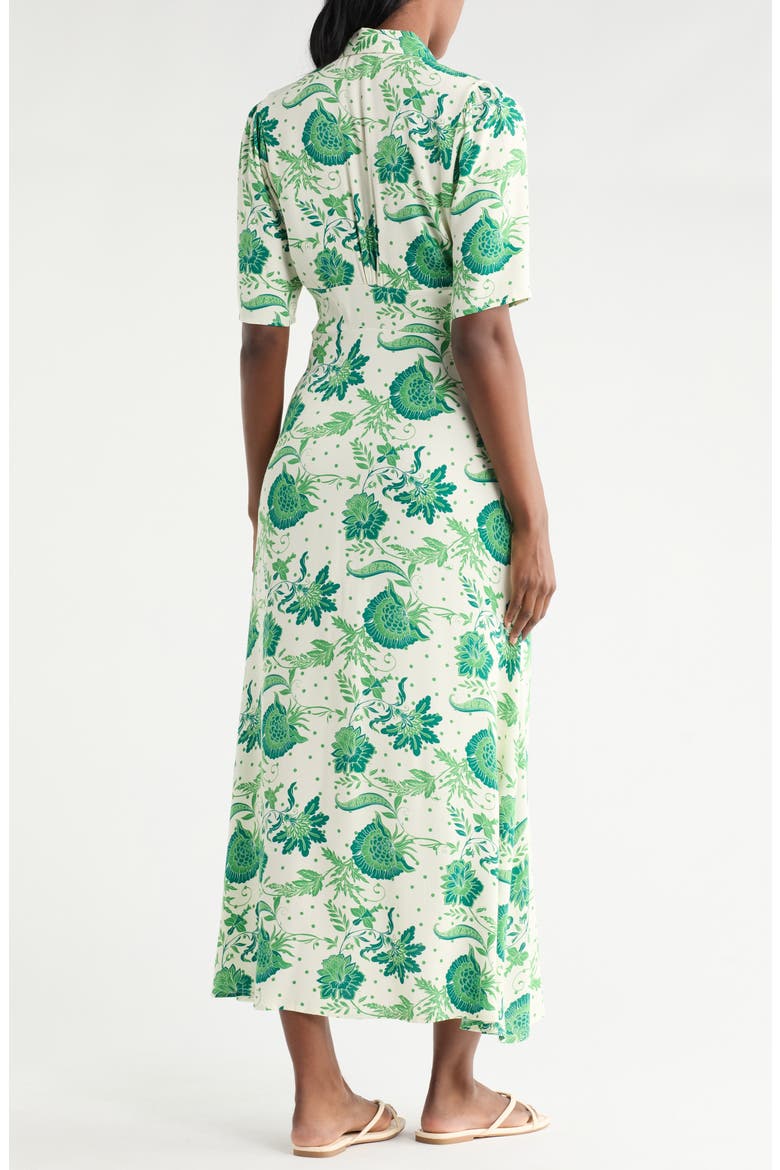 Isla Crepe Midi Dress, Alternate, color, JACOBEAN DOT